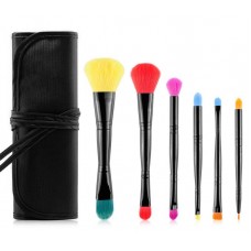Набор кистей для макияжа профессиональный MSQ Professional makeup brush set MultiColor черный 6шт