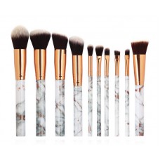 Набор кистей для макияжа MAANGE makeup brush set Marble серый 10шт MAG5633