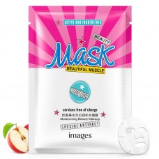 Маска-салфетка для лица увлажняющая с яблоком IMAGES Beautiful Muscle Mask 25г XXM6713