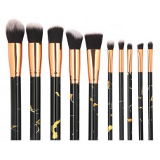 Набор кистей для макияжа MAANGE makeup brush set Marble черный 10шт MAG5633