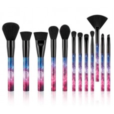 Набор кистей для макияжа профессиональный DOCOLOR Professional makeup brush set Galaxy Stars градиент 12шт
